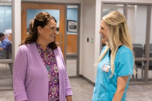 Physical therapist, Erin Baumert, working with a patient.