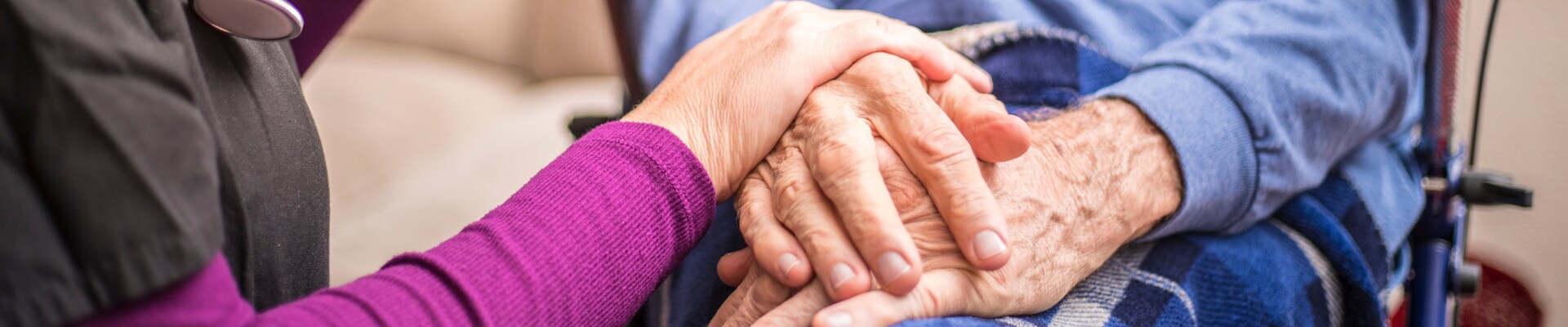 hospice nurse with elderly patient