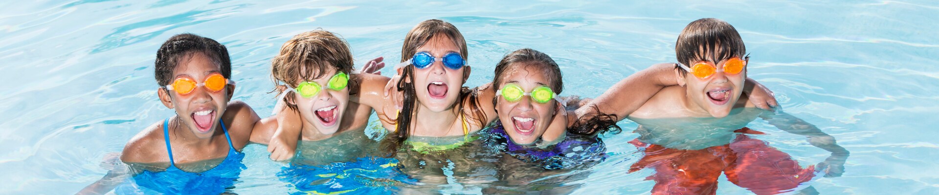 Children enjoying the pool.