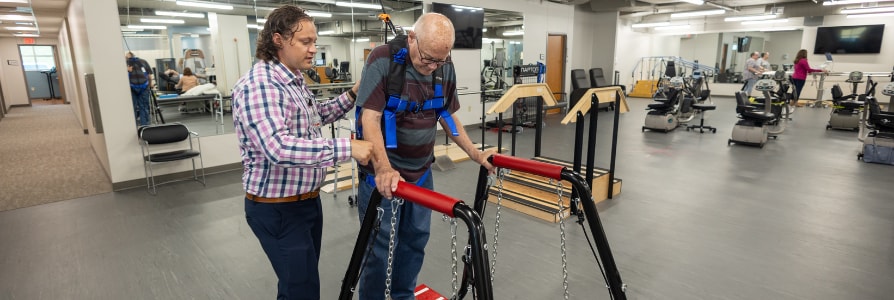 Physical therapist, Tony Garcia, working with a patient.