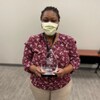 Dr. Mensah with her 2020 Physician of the Year Award.