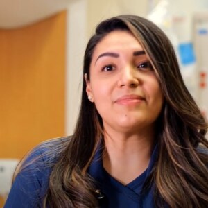 Nurse Angelica in a patient room