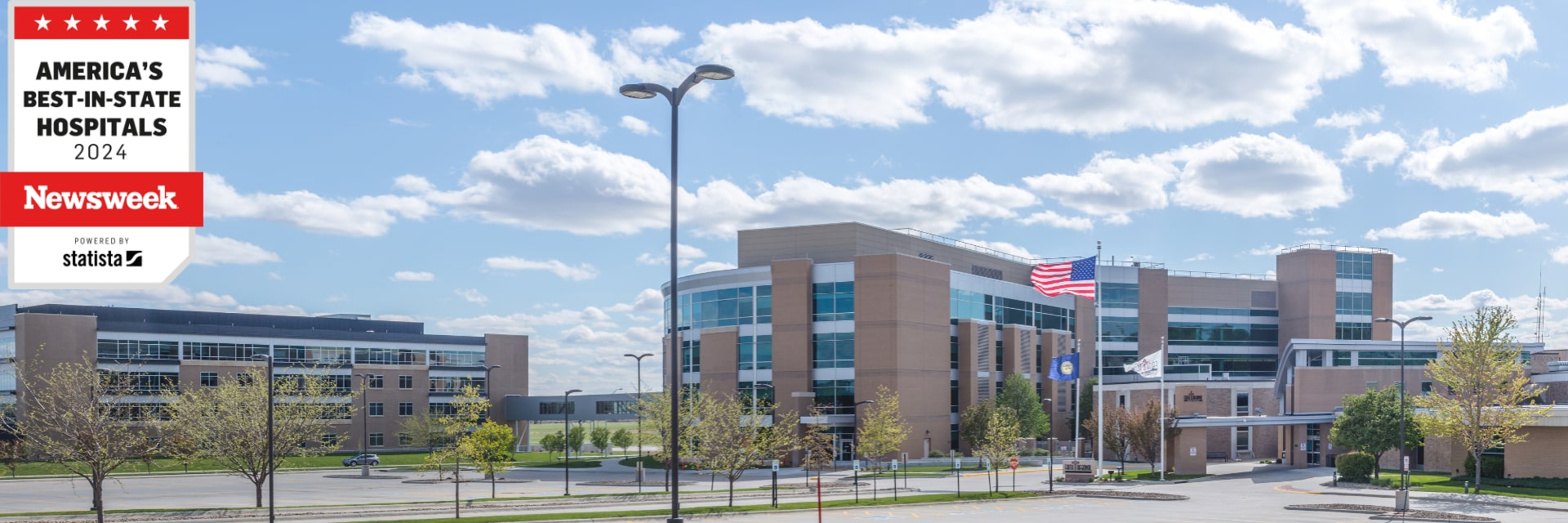 America's Best-in-state Hospitals award with Faith Regional Health Services Campus view